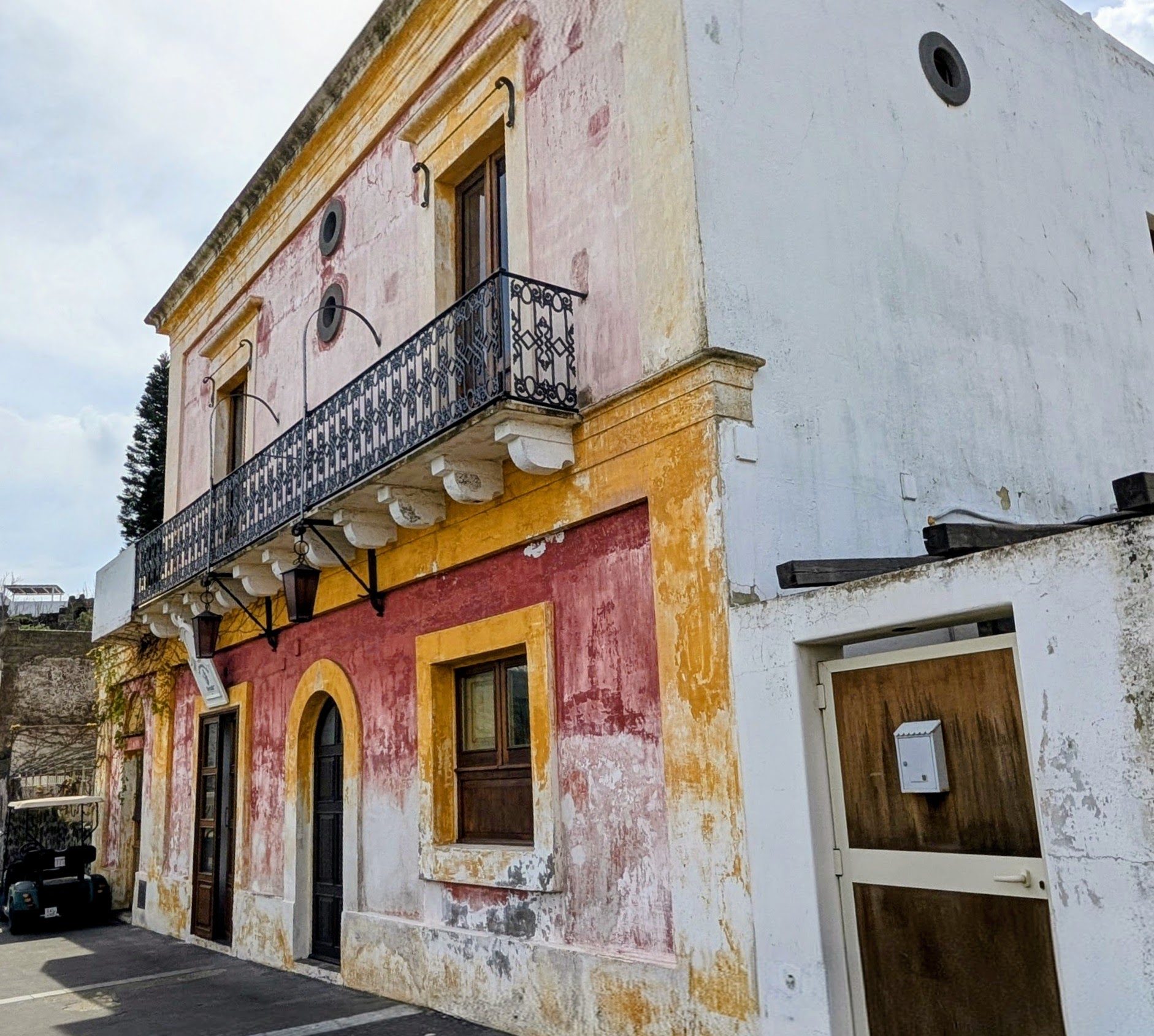 The streets of San Vincenzo, the main village on Stromboli island.
