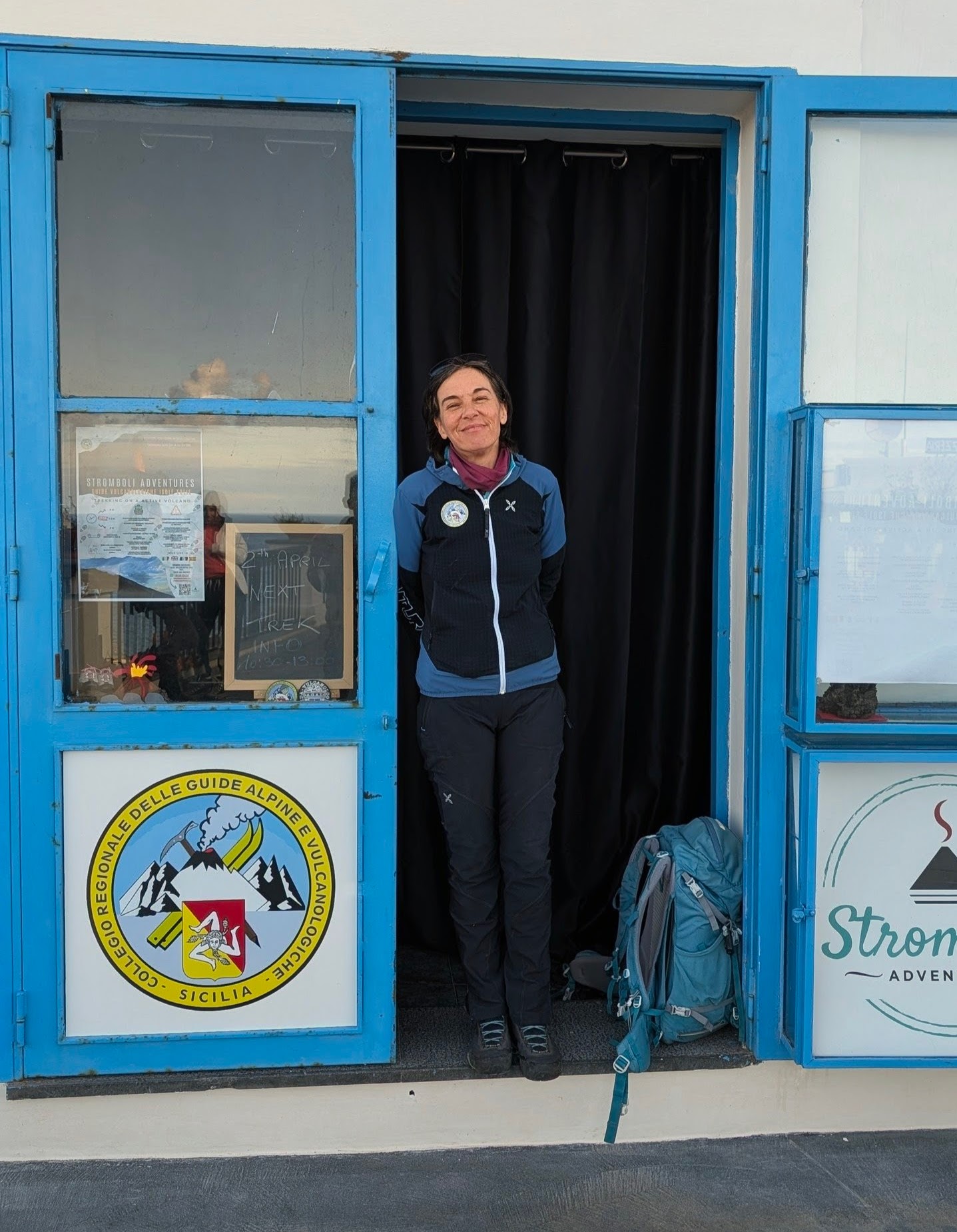 Stefany, the owner of Stromboli Adventures tour company. She is a licensed guide and a good story-teller.