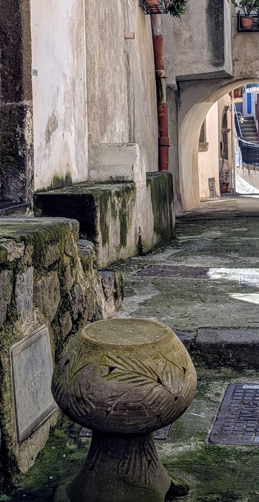 The streets in old town Lipari.