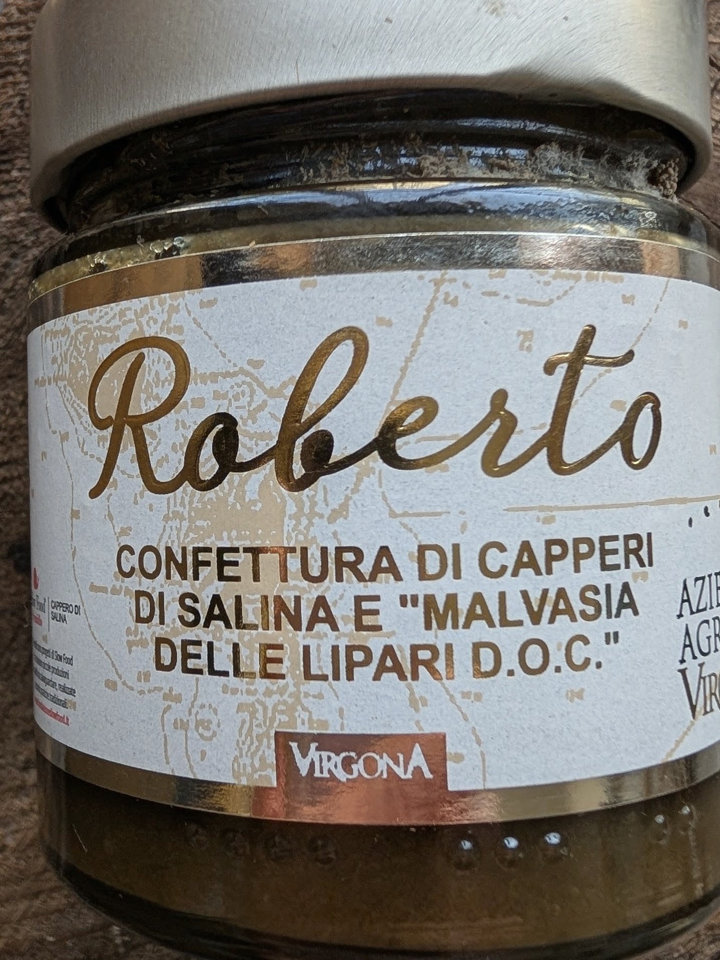 Caper Jam, an unusual condiment with perfect balance of "sweet and sour." Perfect companion for strong cheeses.